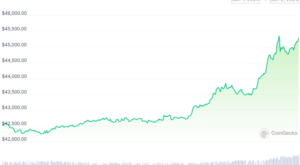 Read more about the article BULL RUN | Bitcoin Crosses $45,000 Ahead of a Bitcoin ETF Approval Deadline